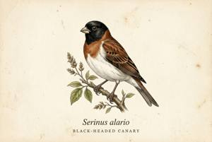 Black-headed Canary illustration