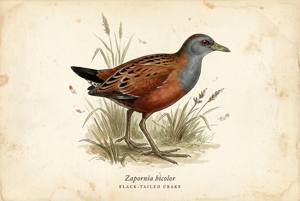 Black-tailed Crake illustration