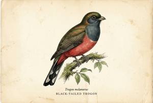 Black-tailed Trogon illustration