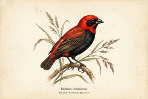 Black-winged Bishop illustration