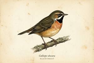 Blackthroat illustration