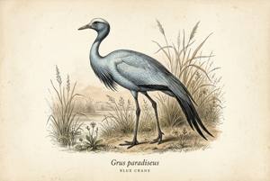 Blue Crane illustration