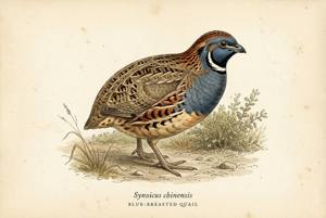 Blue-breasted Quail illustration