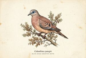 Blue-eyed Ground Dove illustration
