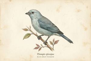 Blue-gray Tanager illustration