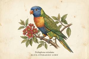 Blue-streaked Lory illustration