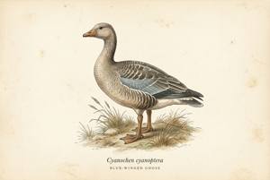 Blue-winged Goose illustration