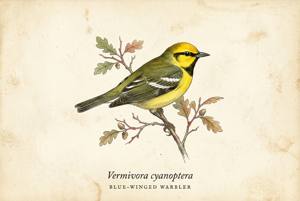 Blue-winged Warbler illustration