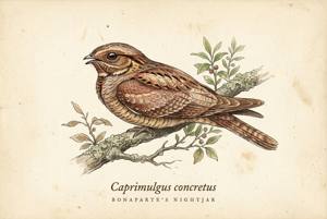 Bonaparte's Nightjar illustration