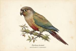 Bonaparte's Parakeet illustration
