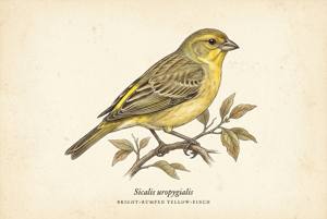 Bright-rumped Yellow-Finch illustration