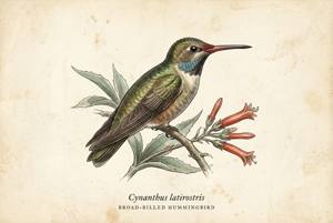 Broad-billed Hummingbird illustration