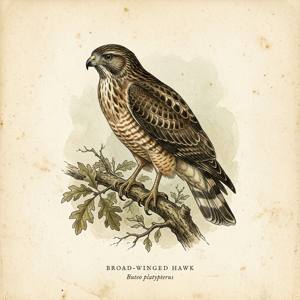 Broad-winged Hawk illustration