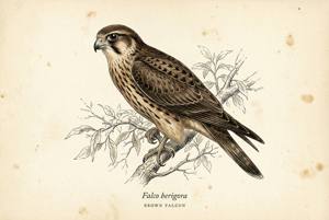 Brown Falcon illustration
