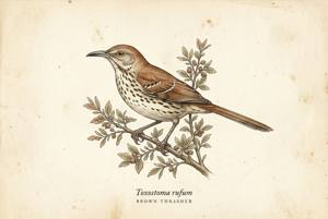 Brown Thrasher illustration