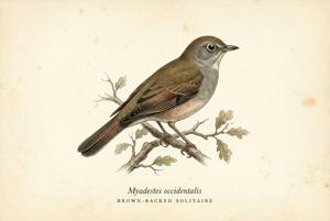 Brown-backed Solitaire illustration