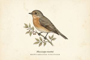 Brown-breasted Flycatcher illustration