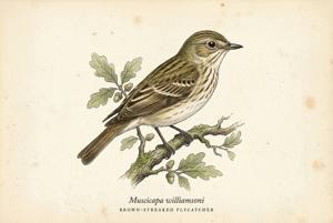 Brown-streaked Flycatcher illustration