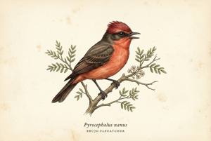 Brujo Flycatcher illustration