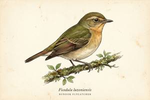 Bundok Flycatcher illustration