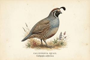 California Quail illustration
