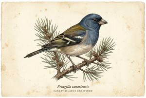 Canary Islands Chaffinch illustration