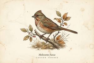 Canyon Towhee illustration