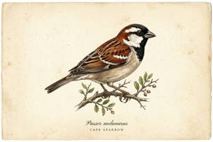 Cape Sparrow illustration
