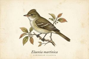 Caribbean Elaenia illustration