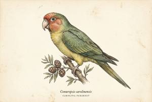 Carolina Parakeet illustration
