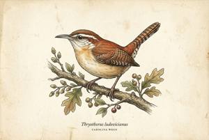 Carolina Wren illustration