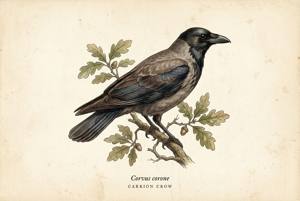 Carrion Crow illustration