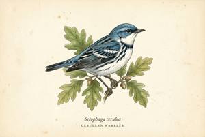 Cerulean Warbler illustration