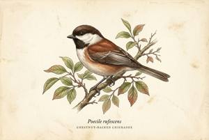 Chestnut-backed Chickadee illustration