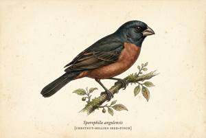 Chestnut-bellied Seed-Finch illustration