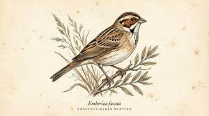 Chestnut-eared Bunting illustration