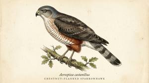 Chestnut-flanked Sparrowhawk illustration