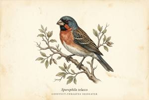Chestnut-throated Seedeater illustration