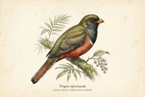 Choco Black-throated Trogon illustration