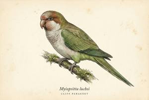 Cliff Parakeet illustration