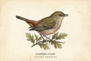 Colima Warbler illustration