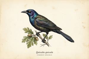 Common Grackle illustration