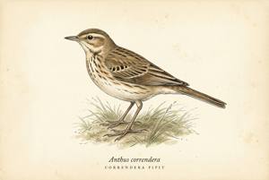 Correndera Pipit illustration