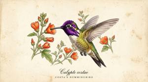Costa's Hummingbird illustration