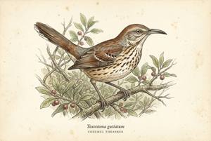 Cozumel Thrasher illustration