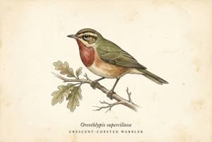Crescent-chested Warbler illustration