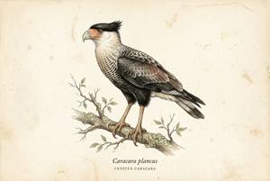 Crested Caracara illustration