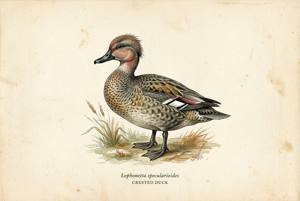 Crested Duck illustration