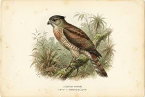 Cryptic Forest-Falcon illustration