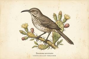 Curve-billed Thrasher illustration
